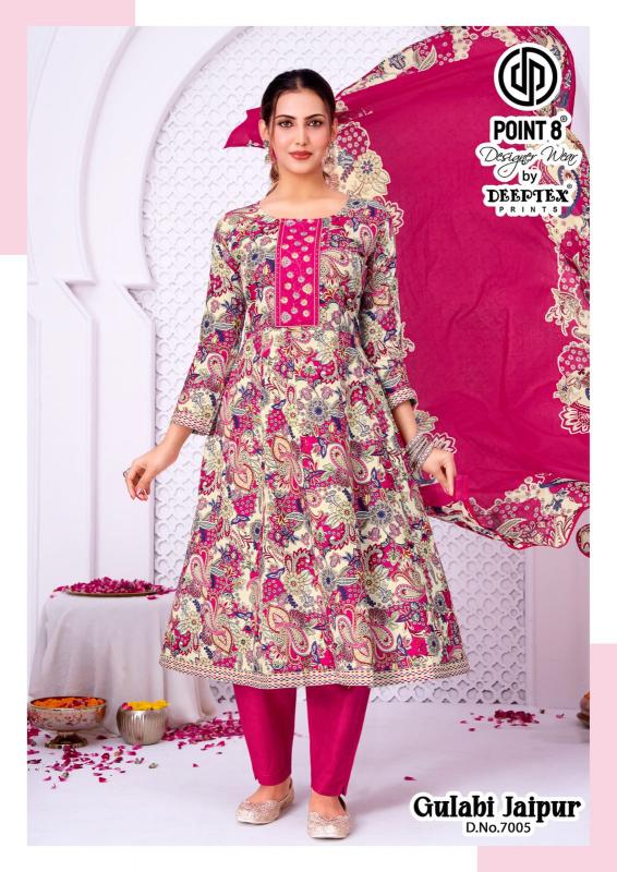 Deeptex gulabi jaipur vol-7 anarkali elaine kurtis wholesale